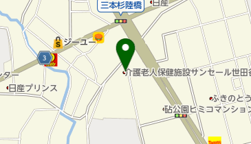 サンセール世田谷大蔵の地図画像