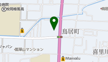 東大阪市立東体育館の地図画像