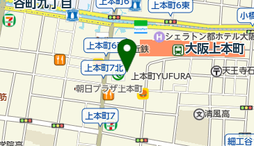 白洋舎 上本町YUFURA店の地図画像