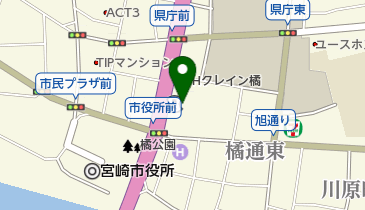 宮崎県自治会館管理組合の地図画像
