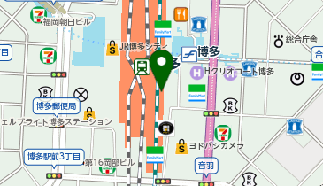 JR博多シティ アミュプラザ博多の地図画像