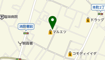 和真メガネ マルエツ朝霞店の地図画像