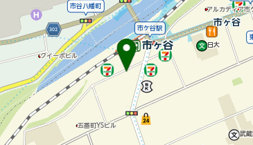 番町髪処 市ヶ谷駅前店の地図画像