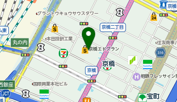 中央区観光情報センターの地図画像