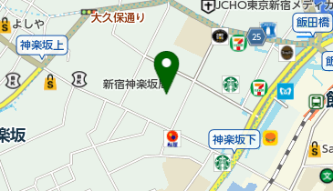 神楽坂屋上ビアガーデンの地図画像