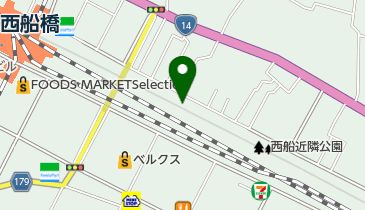 船橋市西図書館の地図画像
