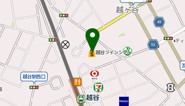 エースコンタクト 越谷ツインシティ店の地図画像