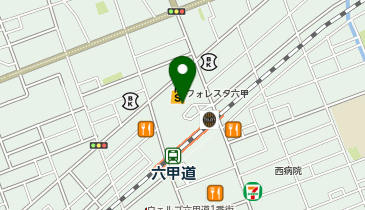 鳥由 フォレスタ六甲店の地図画像