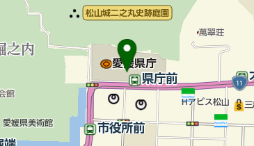 愛媛県観光物産課の地図画像