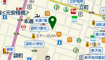 UQスポット本通商店街の地図画像