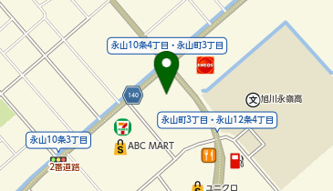 美容プラージュ 旭川永山店の地図画像