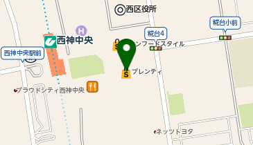 ナガサワ文具センター プレンティ西神中央店の地図画像