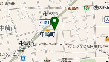 蜜香屋 中崎店の地図画像