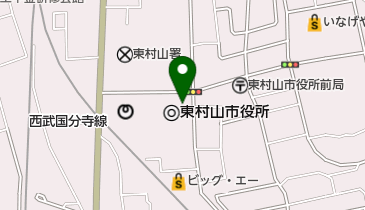 りそな銀行 東村山市役所出張所 無人ATMの地図画像