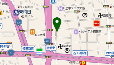 ジョニーのからあげ 東梅田店の地図画像