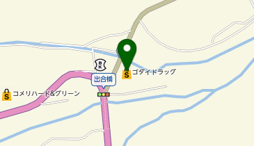 ゴダイドラッグ 湯村店の地図画像
