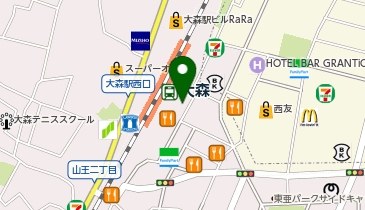 銀座文明堂 東急ストア大森店の地図画像