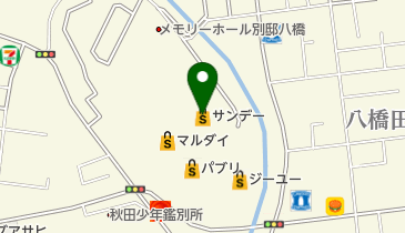 ホームセンターサンデー 秋田八橋店の地図画像