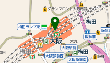 いかり JR大阪店の地図画像