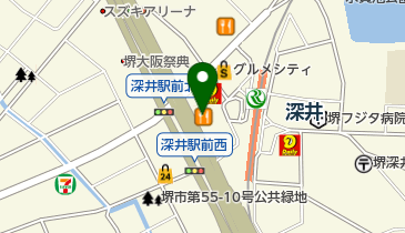 バンドスタジオ ベースオントップ 堺深井駅前店の地図画像