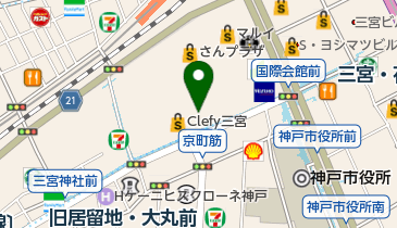 バンドスタジオ ベースオントップ 神戸三宮店の地図画像