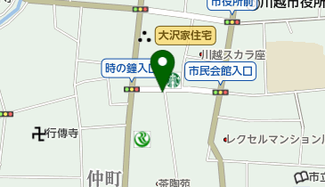 日乃本帆布 川越時の鐘店の地図画像
