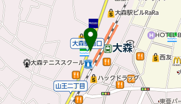 大森倶楽部の地図画像