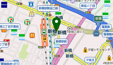 怪獣酒場 新橋蒸溜所の地図画像