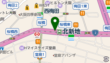 食パン専門店高匠 北新地駅ナカ店の地図画像