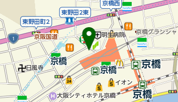 ハートアップ 京橋店の地図画像