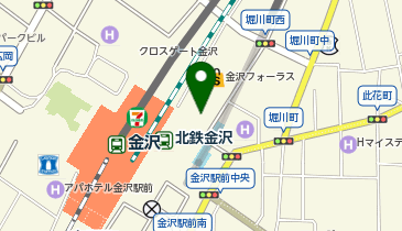 ラディエイト 金沢フォーラス店の地図画像