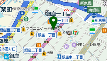銀座トレシャスの地図画像