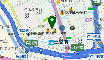 乗馬サロン ピアッフェ 日本橋三越本店の地図画像
