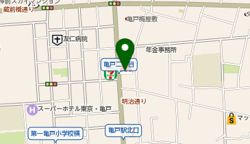 薬マツモトキヨシ 亀戸北口店の地図画像