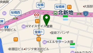 宮川町水簾 北新地店の地図画像