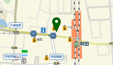 ブティックヒラトク アルス秋田店の地図画像