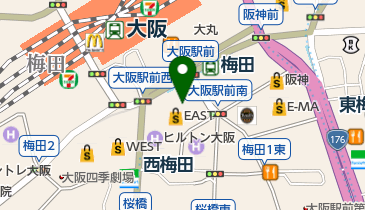 HISウェディング アバンティ&オアシス 大阪サロンの地図画像