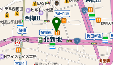 麺処虎ノ王 梅田1号店の地図画像