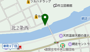 網走河畔公園の地図画像