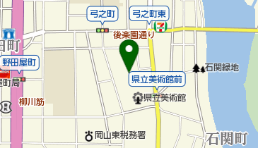 岡山県文化連盟の地図画像