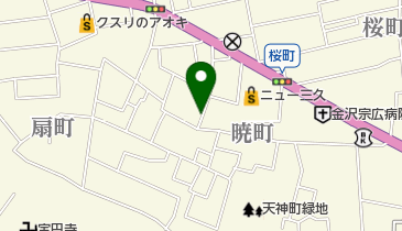 かおりキャンドル金沢の地図画像