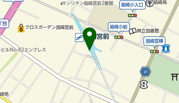 筥崎宮神苑花庭園の地図画像