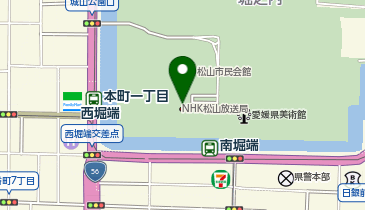 NHK 松山放送局 広報の地図画像