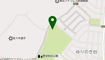 八千代市 萱田地区公園野球場の地図画像
