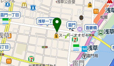 オオゼキ 浅草雷門店の地図画像