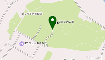 桜井総合公園 テニスコートの地図画像