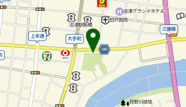 沼津市中央公園の地図画像
