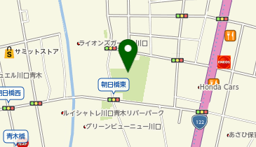 朝日中央公園の地図画像