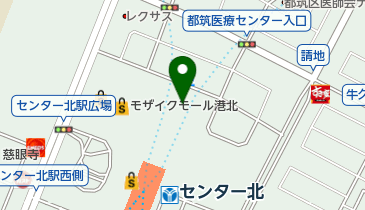 東急リバブル 港北ニュータウンセンターの地図画像