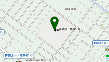 新琴似二番通公園の地図画像